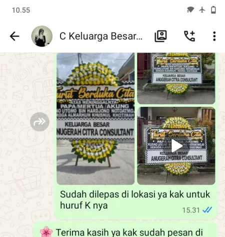Pengiriman Papan Bunga Duka Ngaran Kaligesing